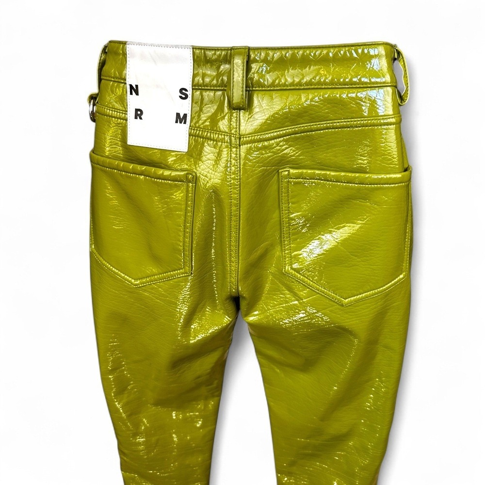 Simon Miller Women's Pants Size 25 Green Vinyl High Rise‎ Cropped - Picture 6 of 16